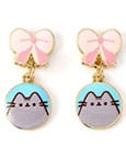Pusheen Drop Earrings Pink Bows The Carat Shop