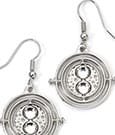 Harry Potter Earrings Time Turner Silver Tone The Carat Shop