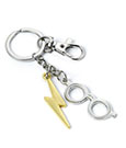 Harry Potter Keychain Lightening Bolt & Glasses silver plated The Carat Shop