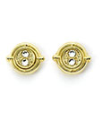 Harry Potter Earrings Time Turner gold plated The Carat Shop