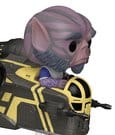 Star Wars The Mandalorian and Grogu POP! Rides Deluxe Vinyl Bobblehead Figure Zeb Orrelios in the Razor Crest Funko