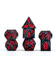 Dragon Storm Sharp Edge Silicone Dice Set Black Dragon Scales 7 FanRoll