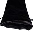FanRoll Dice Bag Velvet Black with Black Satin Large FanRoll