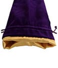 FanRoll Dice Bag Velvet Purple with Gold Satin Small FanRoll