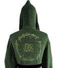 Lord of the Rings Fleece Bathrobe Elven Green & Gold Groovy