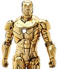 Iron Man Movie Masterpiece Diecast Action Figure Iron Man Mark III Gold Color Version Hot Toys Exclusive Hot Toys