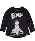 Elivira by Loungefly Tee T Shirt Unisex Shirred Raglan Size XL Loungefly
