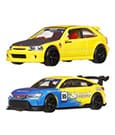 Hot Wheels Premium Car Culture Diecast Vehicle 2 Pack 1/64 '99 Honda Civic Type R EK9 & Honda Civic Type R Mattel