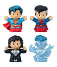 DC Comics Fisher Price Little People Collector Mini Figures 4 Pack Superman Through the Ages Mattel