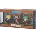One Piece Freeny's Hidden Dissectables Vinyl Figure Luffy Zoro and Sanji Mighty Jaxx