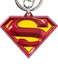 DC Pewter Keychain Superman Logo coloured Monogram Int.