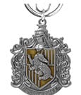 Harry Potter Pewter Keychain Hufflepuff Crest Monogram Int.