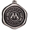 Harry Potter Pewter Keychain Ministry of Magic Monogram Int.