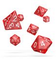 Oakie Doakie Dice RPG Set Marble Red 7 Oakie Doakie Dice