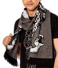Harry Potter Scarf Dark Arts Spell Long Length Grey CID