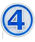 Fantastic Four LED Wall Lamp Light Logo Neon Paladone Products