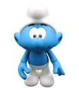 The Smurfs Vinyl Figure Smurf White and Blue Flocked Puppy