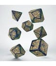 Call of Cthulhu 7th Edition Dice Set of 7 Blue green & Gold Q Workshop