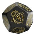 Viridian Jumbo Dice Trap Generator Die D12 Black Q Workshop