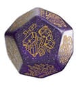 Viridian Jumbo Dice Treasure Generator Die D12 Shimmering Purple Q Workshop