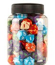 Round Jar of Classic RPG Dice 80 Q Workshop