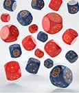 Crosshairs Compact D6 Dice Set Cobalt&Red 20 Q Workshop