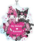 Sanrio Pink Black Party Series Acrylic Keychain My Melody & Kuromi Sakami Merchandise