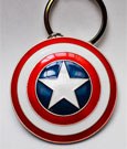 Marvel Comics Metal Keychain Captain America Shield Semic