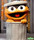 Sesame Street FUN! FUN! Vinyl Action Figure Oscar the Grouch Orange Super7