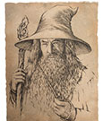 The Hobbit Art Print Portrait of Gandalf the Grey Weta Workshop