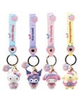 Sanrio Peach Series Keychain with Hand Strap Hello Kitty and Friends Display 12 YuMe Toys