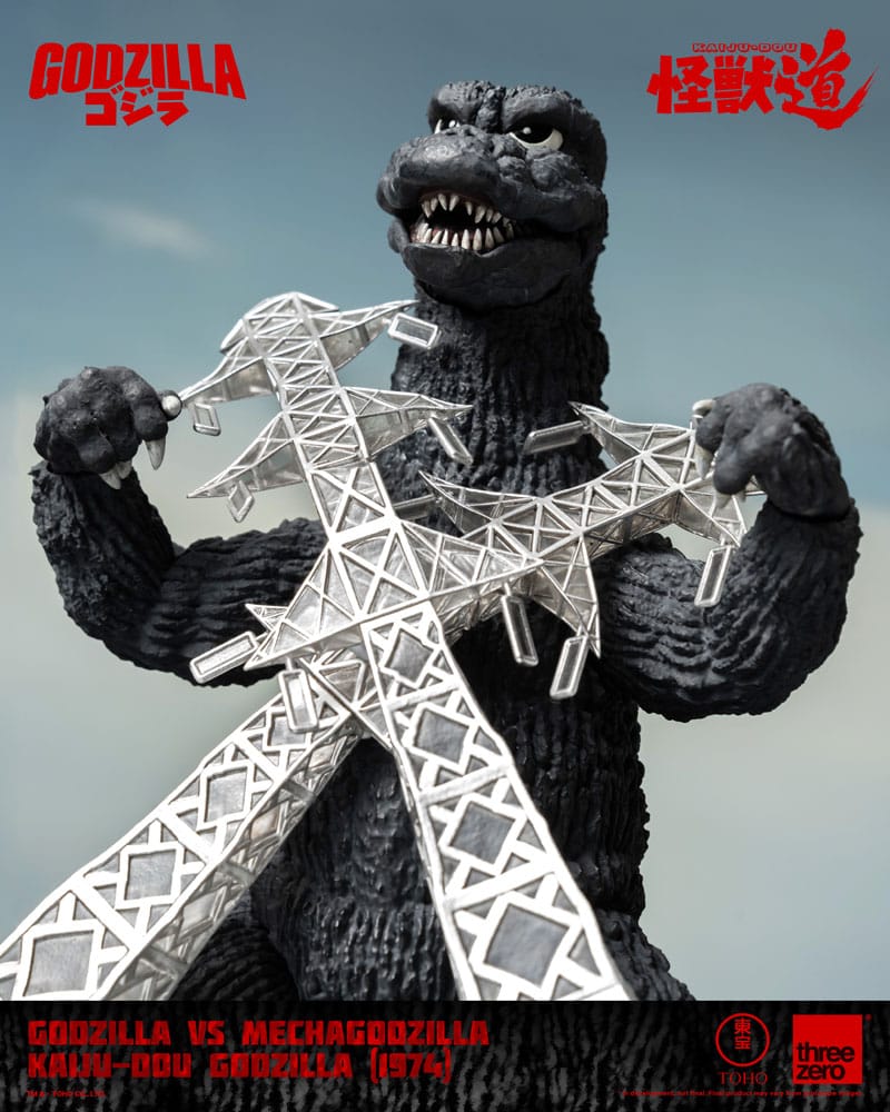 Godzilla vs. Mechagodzilla 1974 Action Figure Kaiju Dou Godzilla 1974 ThreeZero