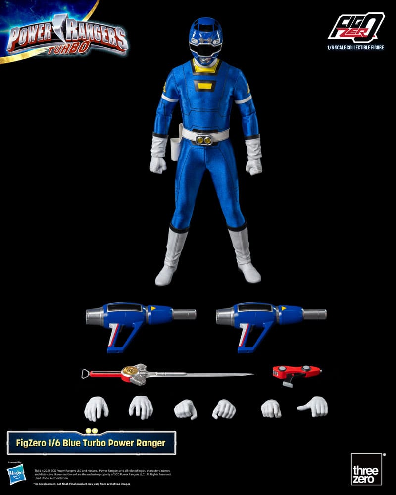 Power Rangers Turbo FigZero Action Figure Blue Turbo Power Ranger ThreeZero