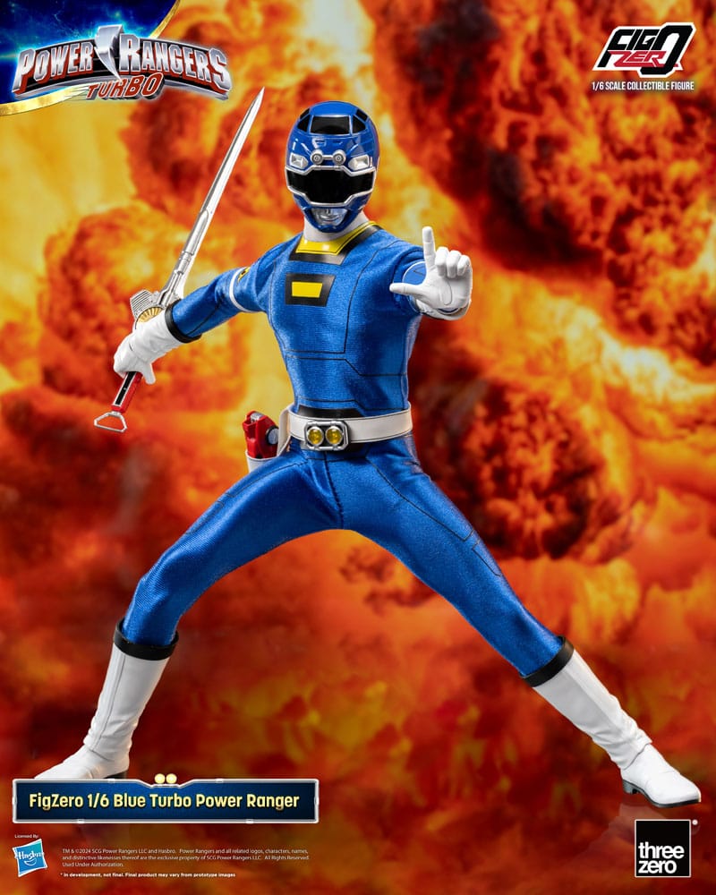 Power Rangers Turbo FigZero Action Figure Blue Turbo Power Ranger ThreeZero