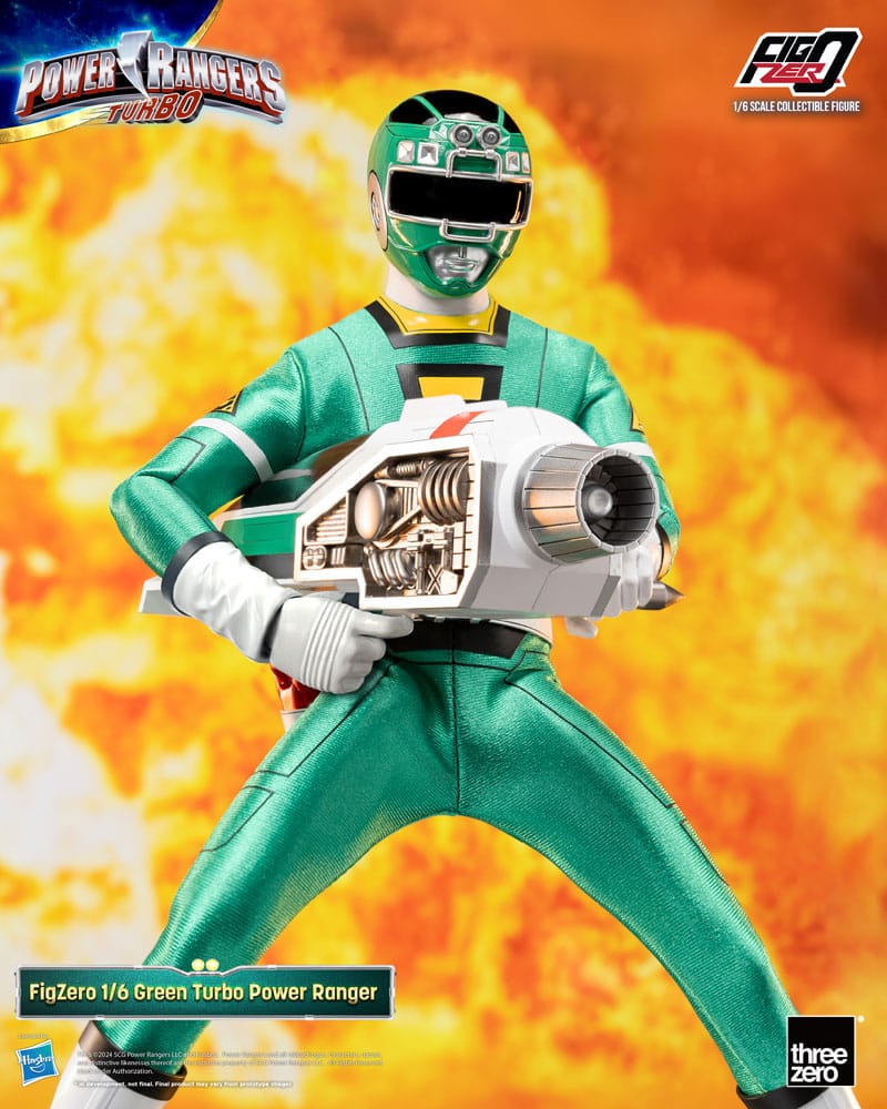 Power Rangers Turbo FigZero Action Figure Green Turbo Power Ranger ThreeZero