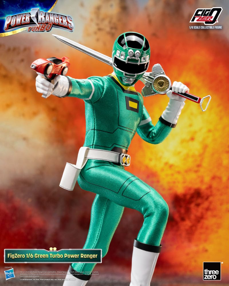 Power Rangers Turbo FigZero Action Figure Green Turbo Power Ranger ThreeZero