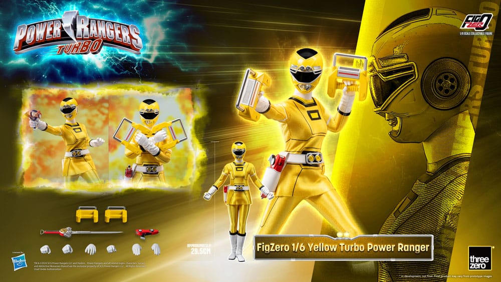 Power Rangers Turbo FigZero Action Figure Yellow Turbo Power Ranger ThreeZero