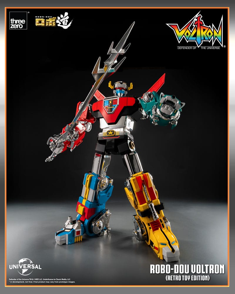 Voltron Defender of the Universe Robo Dou Action Figure Voltron Retro Toy Edition ThreeZero