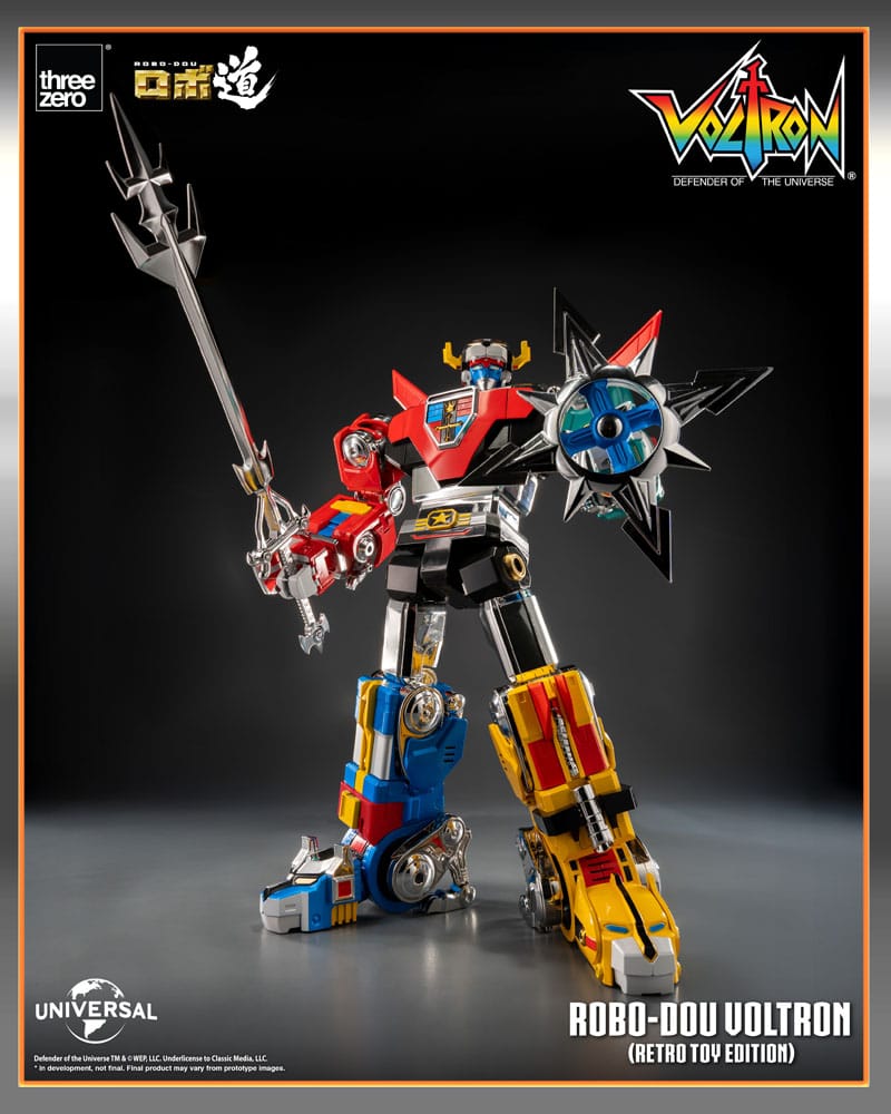 Voltron Defender of the Universe Robo Dou Action Figure Voltron Retro Toy Edition ThreeZero
