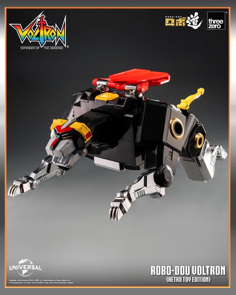 Voltron Defender of the Universe Robo Dou Action Figure Voltron Retro Toy Edition ThreeZero