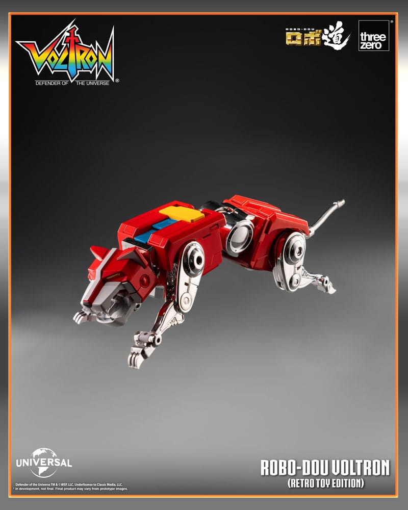 Voltron Defender of the Universe Robo Dou Action Figure Voltron Retro Toy Edition ThreeZero