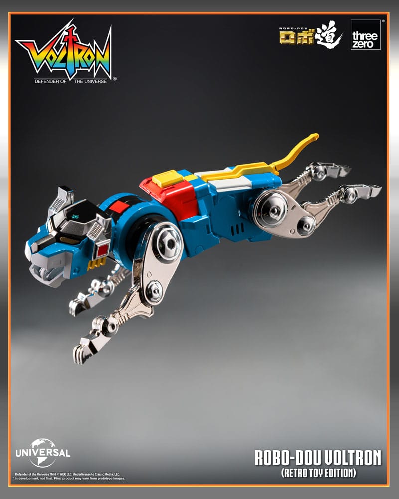 Voltron Defender of the Universe Robo Dou Action Figure Voltron Retro Toy Edition ThreeZero