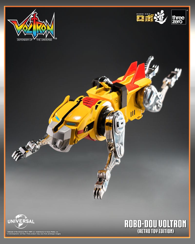 Voltron Defender of the Universe Robo Dou Action Figure Voltron Retro Toy Edition ThreeZero