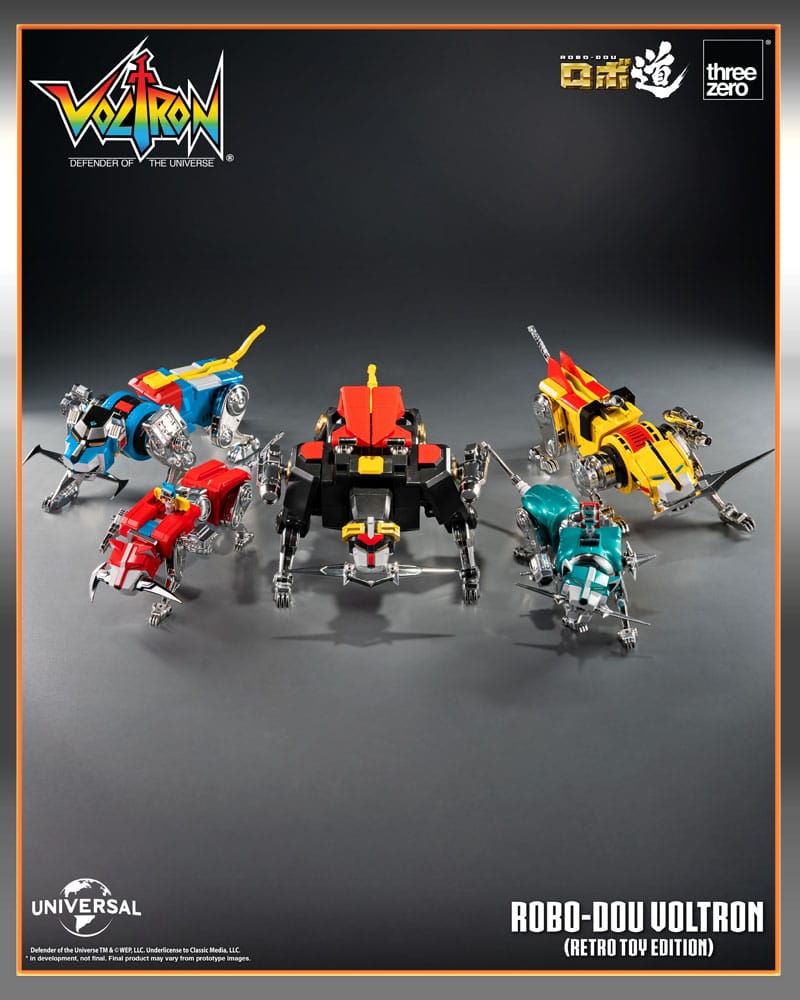 Voltron Defender of the Universe Robo Dou Action Figure Voltron Retro Toy Edition ThreeZero