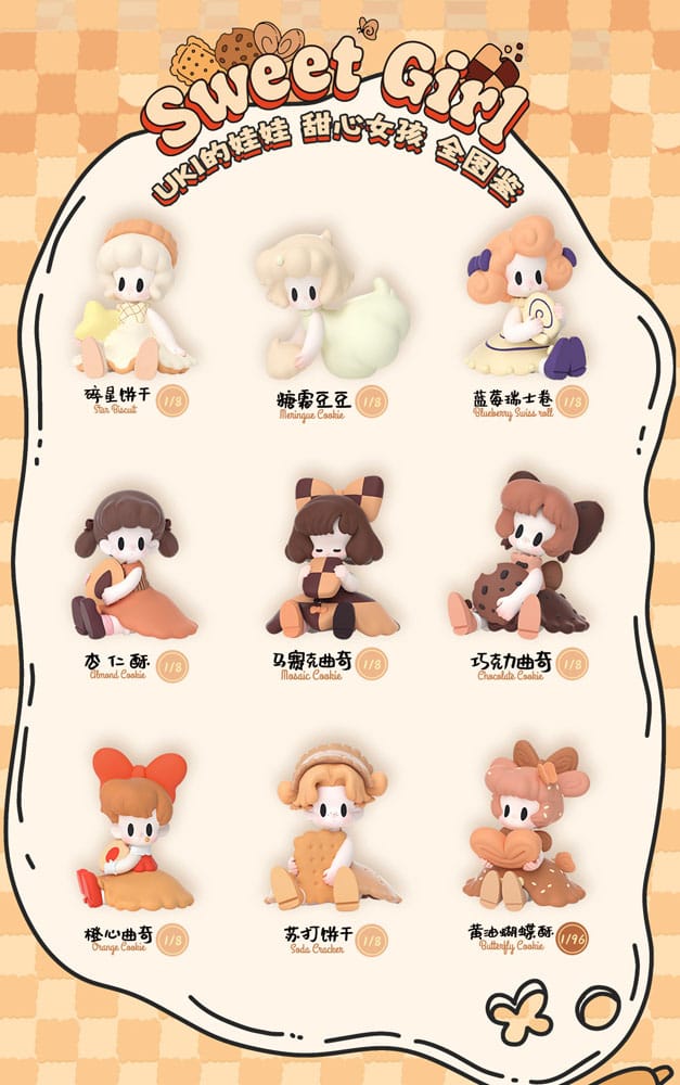 Uki Blind Box Figures Assortment Midnight Tea Party Limited Edition 8 52TOYS