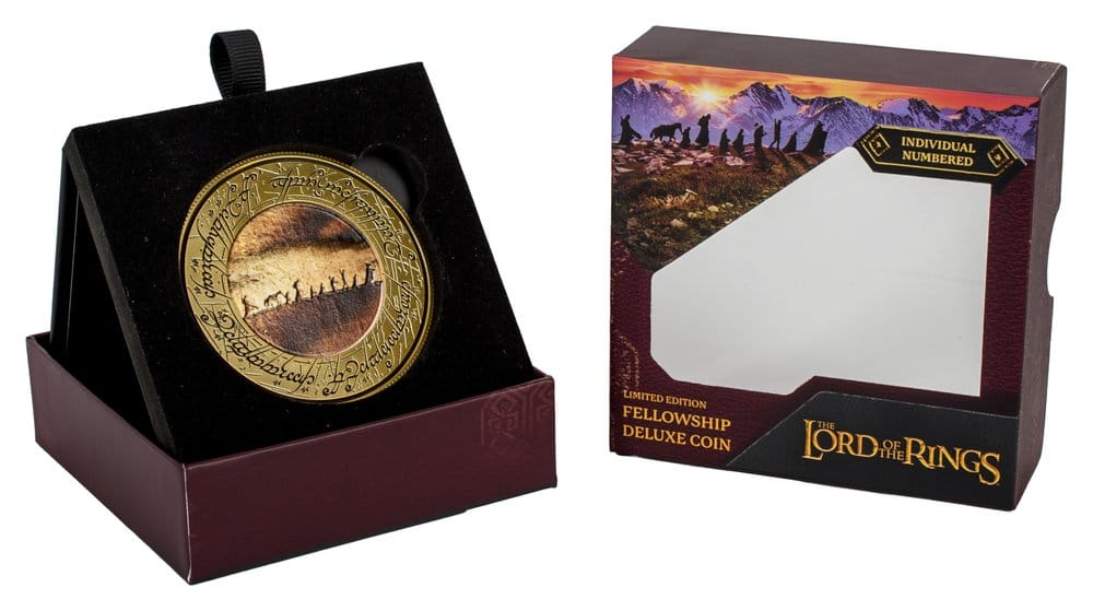 Lord of the Rings Coin with Display Stand The Fellowship AAA Merchandise