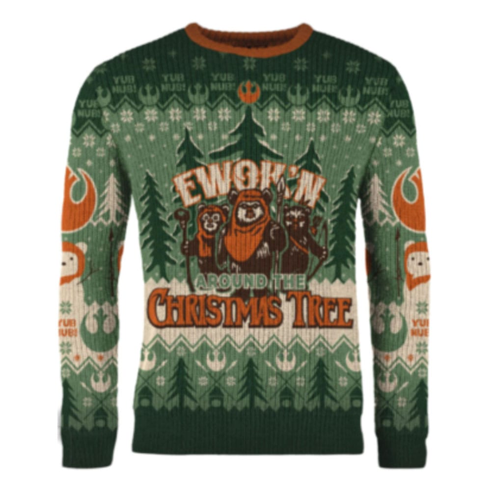 Star Wars Christmas Sweater Ewok'n around the Christmas Tree Size M AAA Merchandise