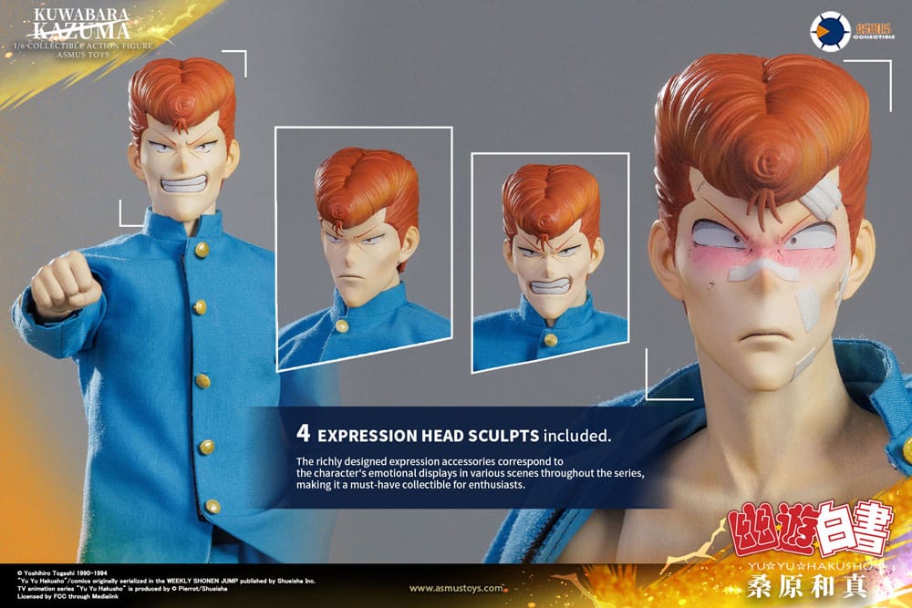Yu Yu Hakusho Action Figure Kazuma Kuwabara Luxury Version Asmus Collectible Toys