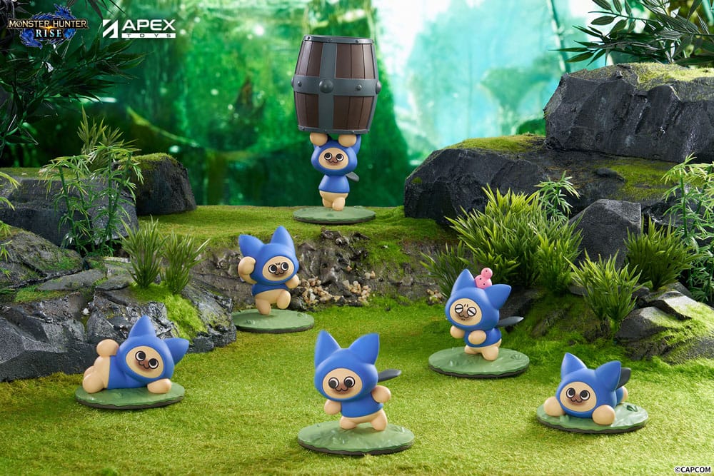 Monster Hunter Rise Trading Figure 6 Pack Felyne Cat APEX