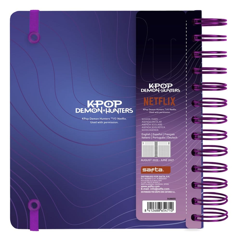 KPop Demon Hunters School Diary daily planner 2026/2027 A5 Grupo Erik